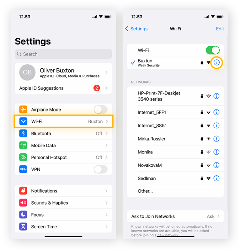 Find IP Address on Mobile Phone On iOS