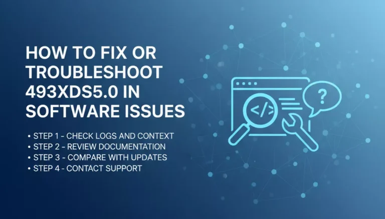 Fix or Troubleshoot 493xds5.0 in Software Issues