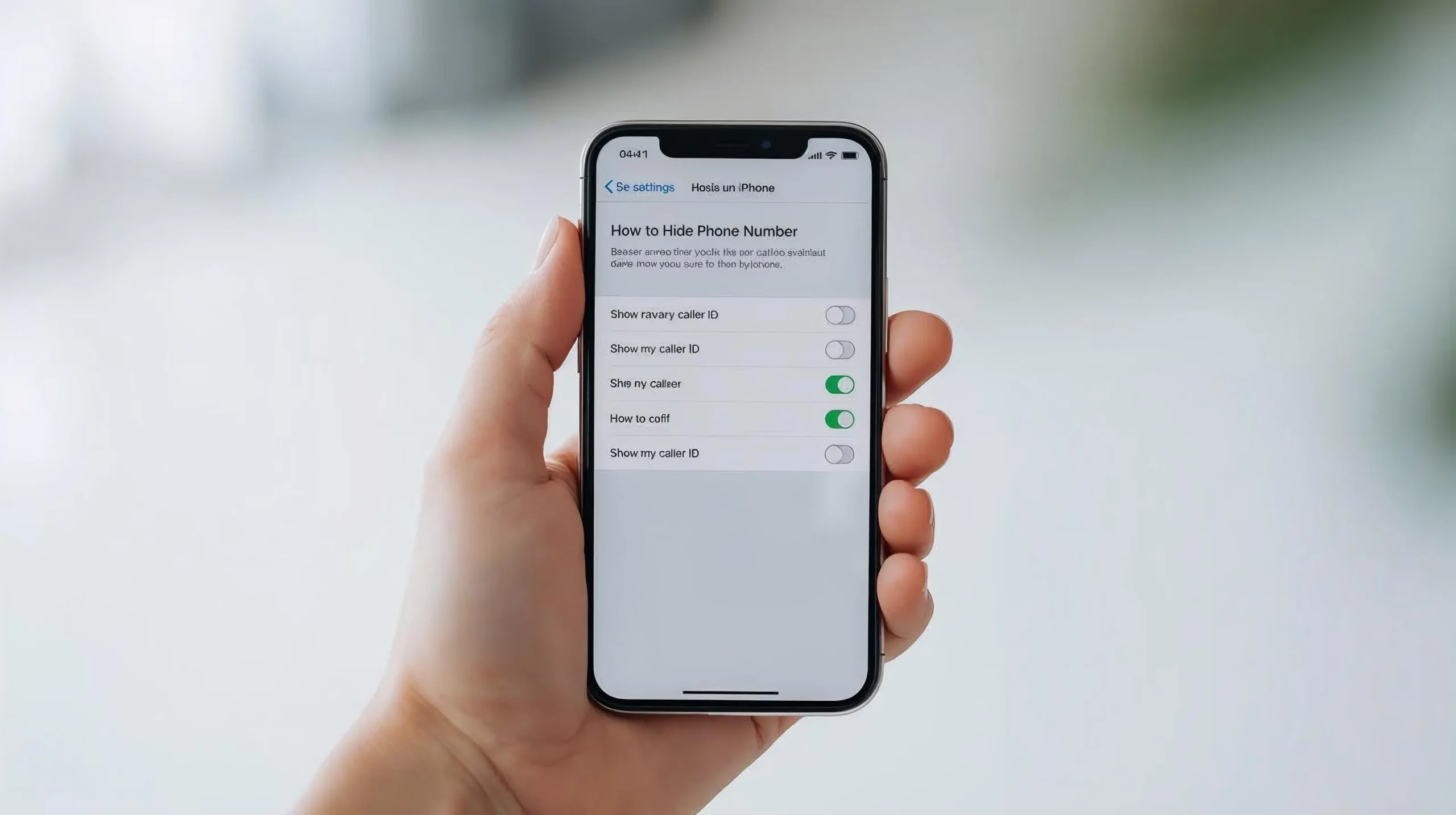 Hide Phone Number on iPhone